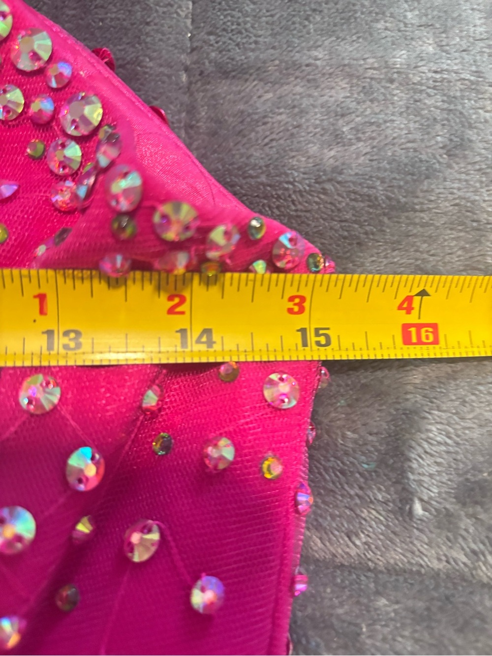 Camille La Vie Beaded Halter Formal Dress | Hot Pink/Fuschia | Size 6 - Picture 7 of 9